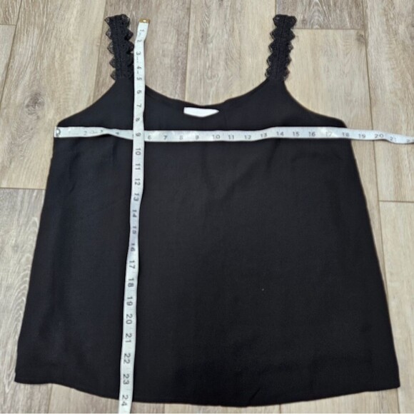 Nordstrom Rack Black Lace Cami Tank Top Blouse Women's Large Feminine Basics - Picture 2 of 7